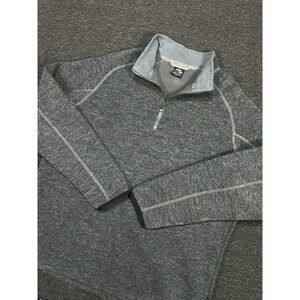 Kuhl ThermoKore Quarter Zip Pullover Sweater Mens Medium Gray Outdoor Wool Blend